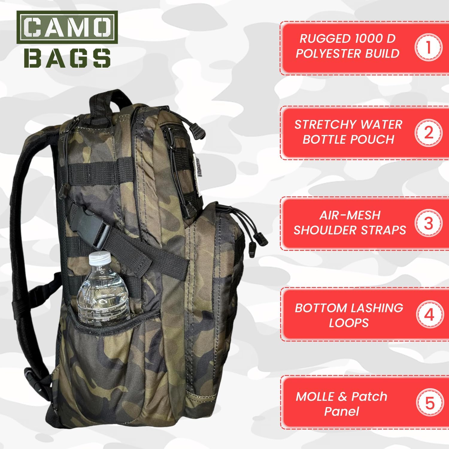 Camo Tactical Day Backpack - Image 16