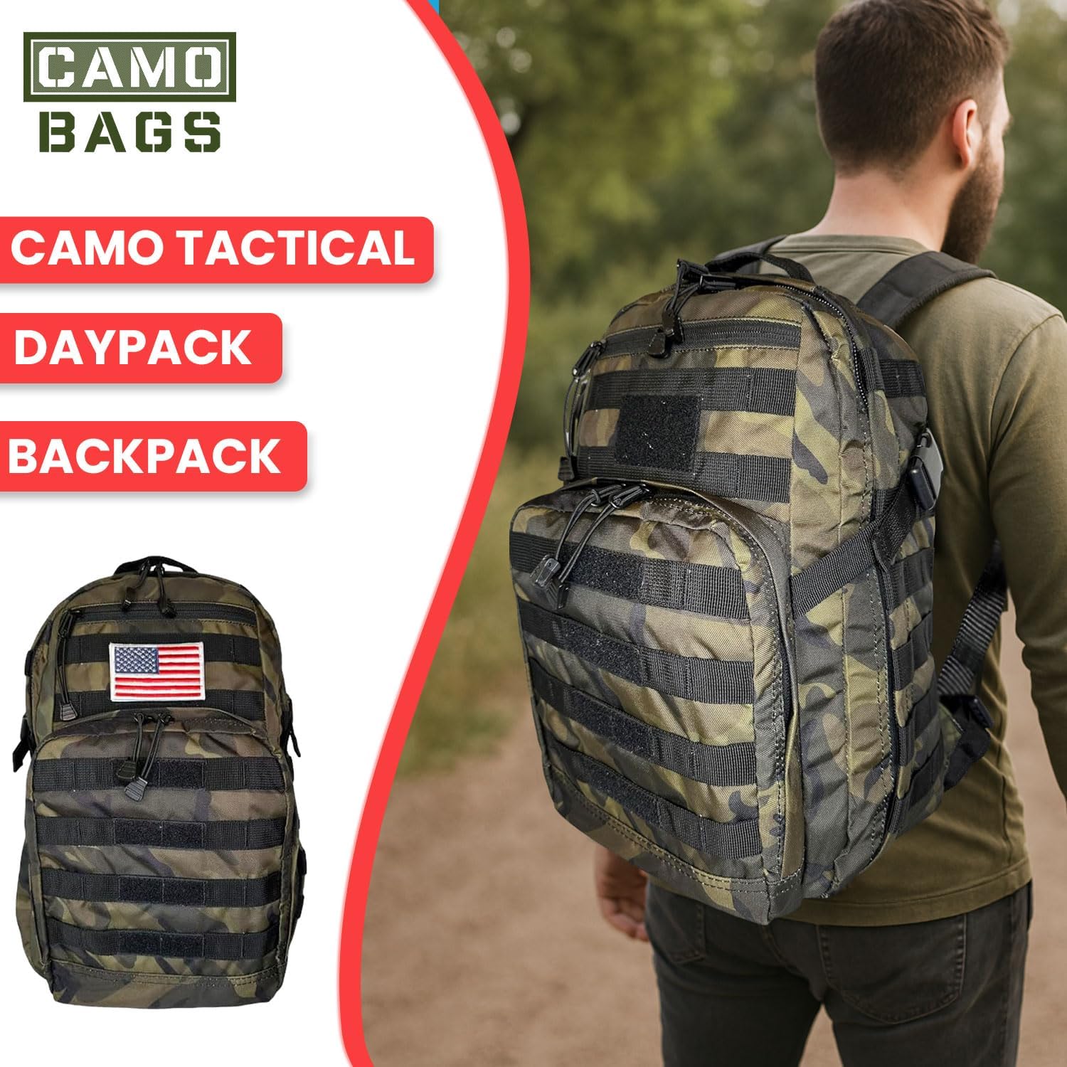 Camo Tactical Day Backpack - Image 11
