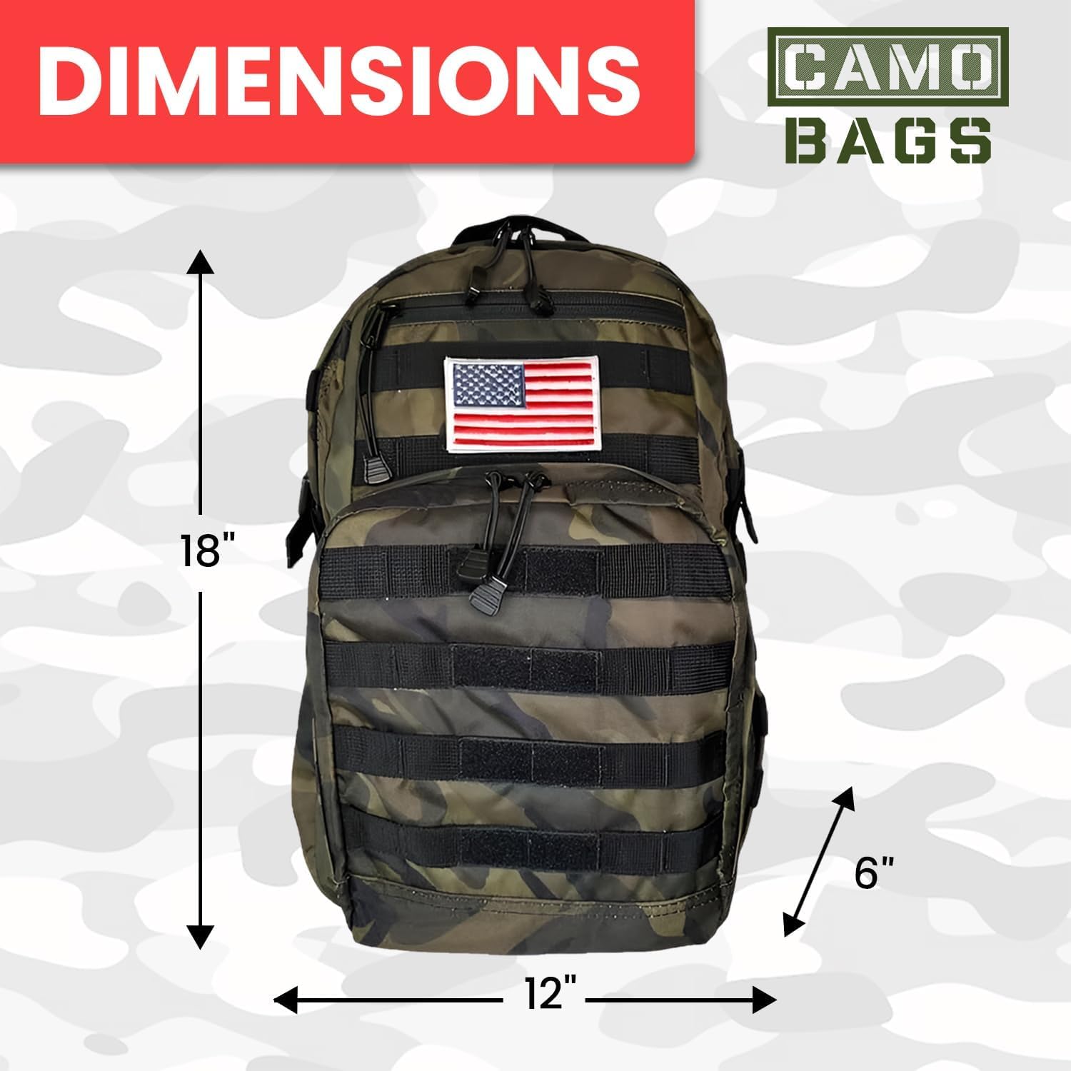 Camo Tactical Day Backpack - Image 12