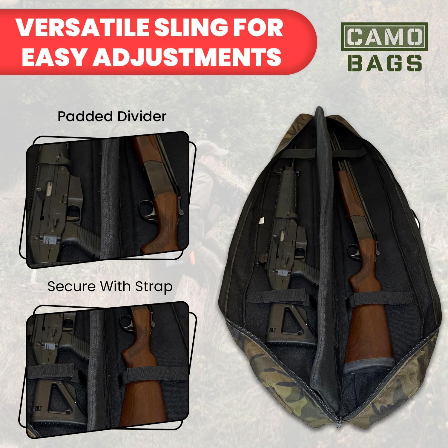 Adjustable Rifle Sling Bag with New & Improved Top Side Sling Connectors - Image 13