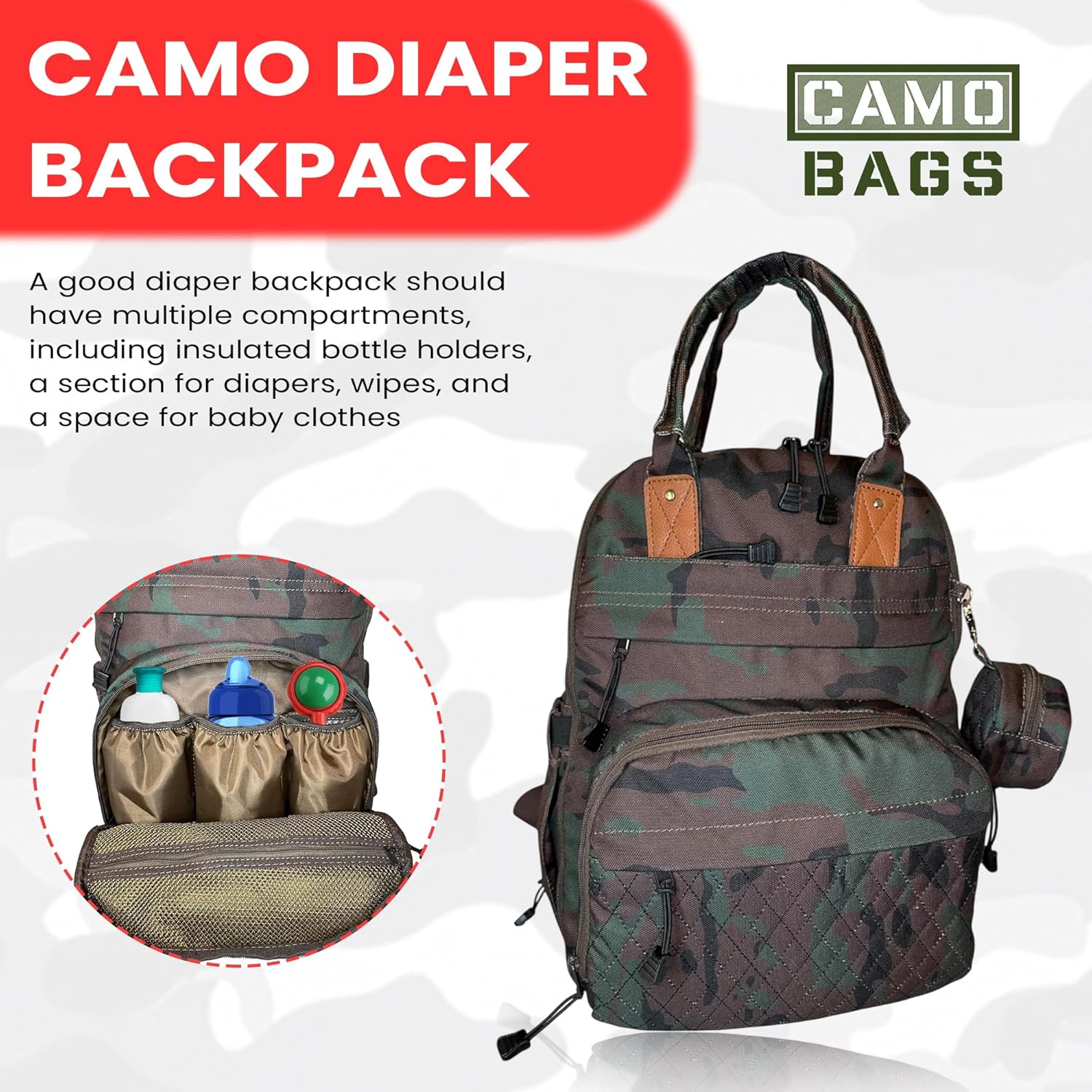 Camo Diaper Bag Backpack - Image 17