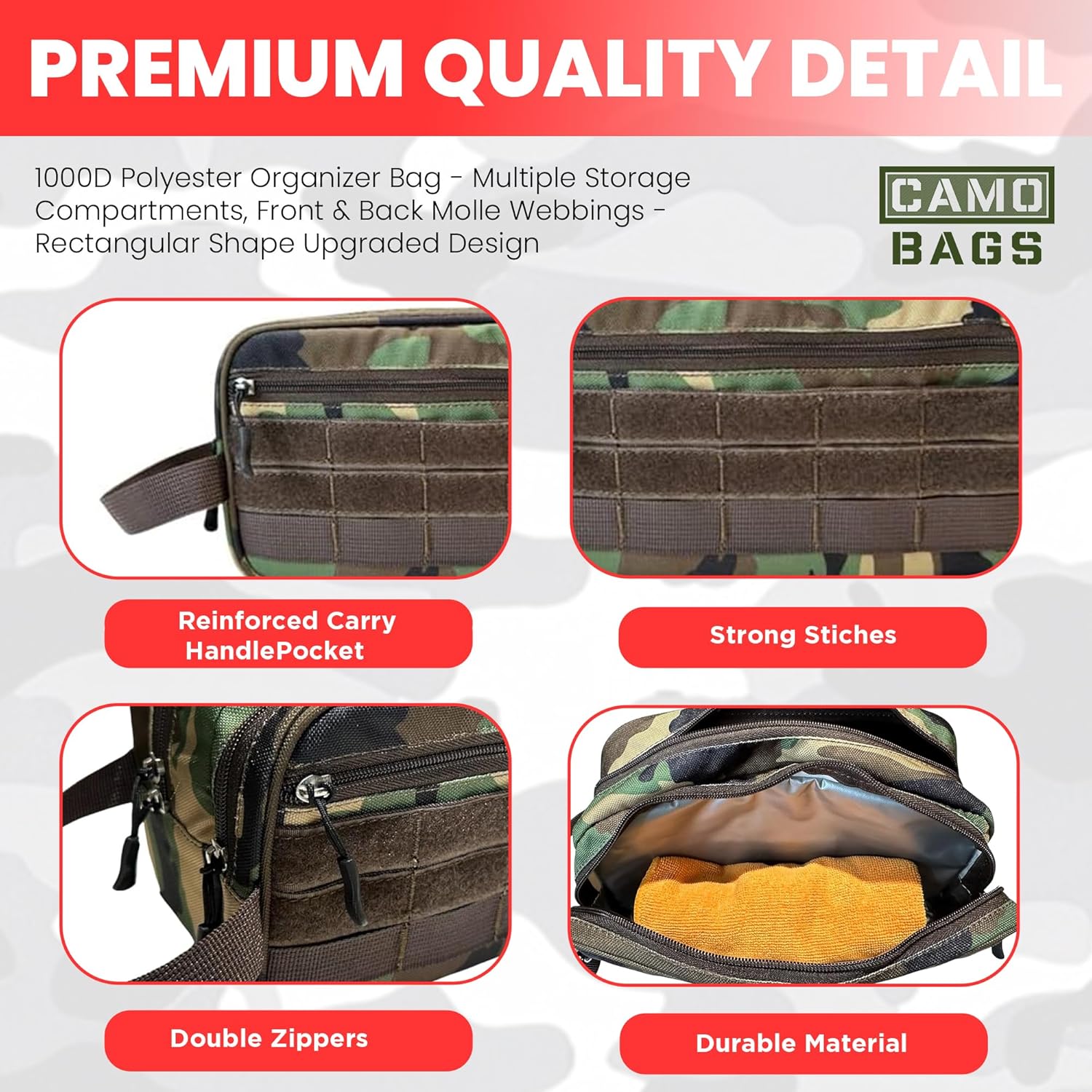 Camo Toiletry Bag – Dry/Wet Separate - Image 10