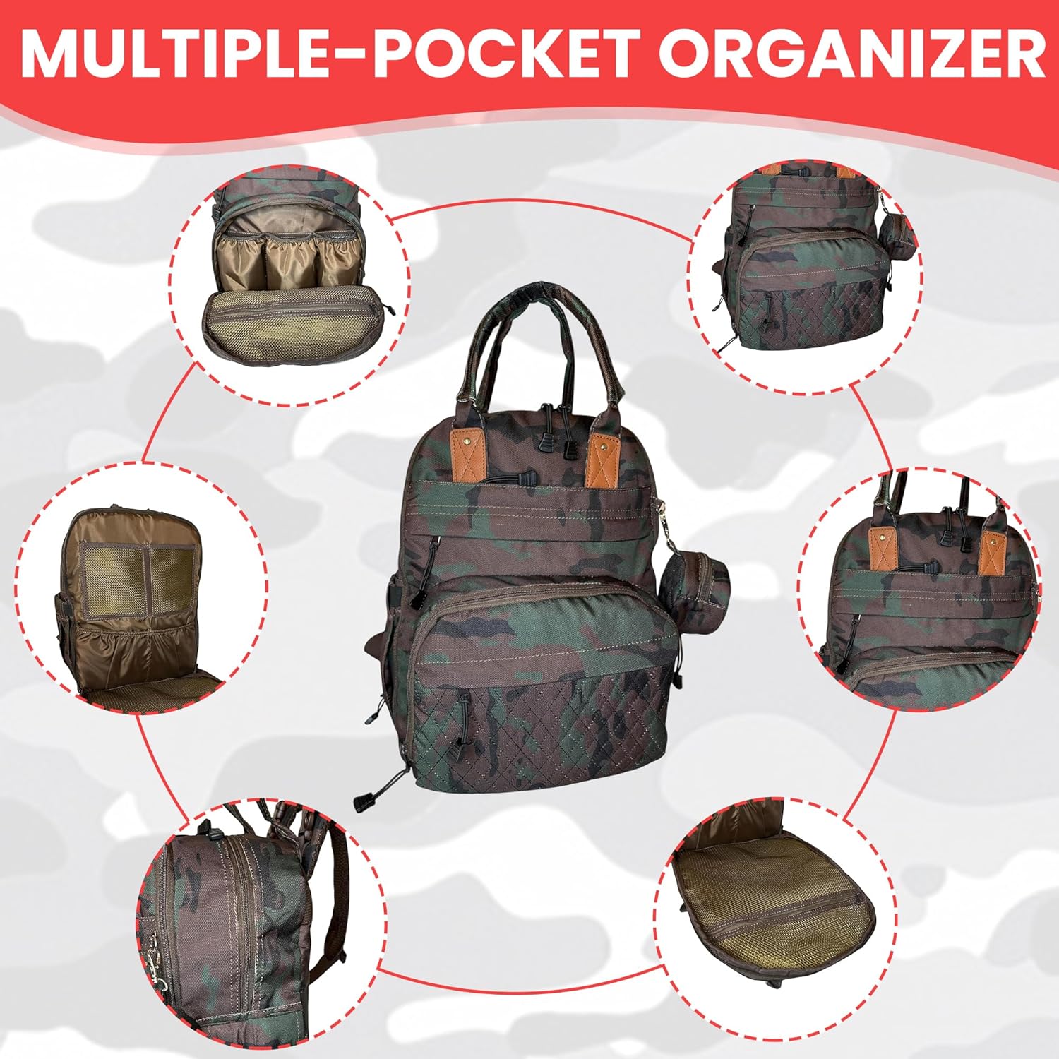 Camo Diaper Bag Backpack - Image 13