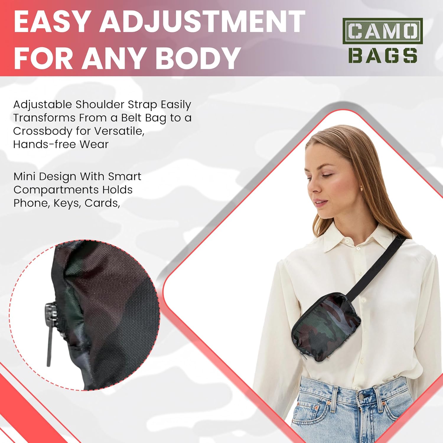 Unisex Mini Belt Bag with Adjustable Strap - Image 12